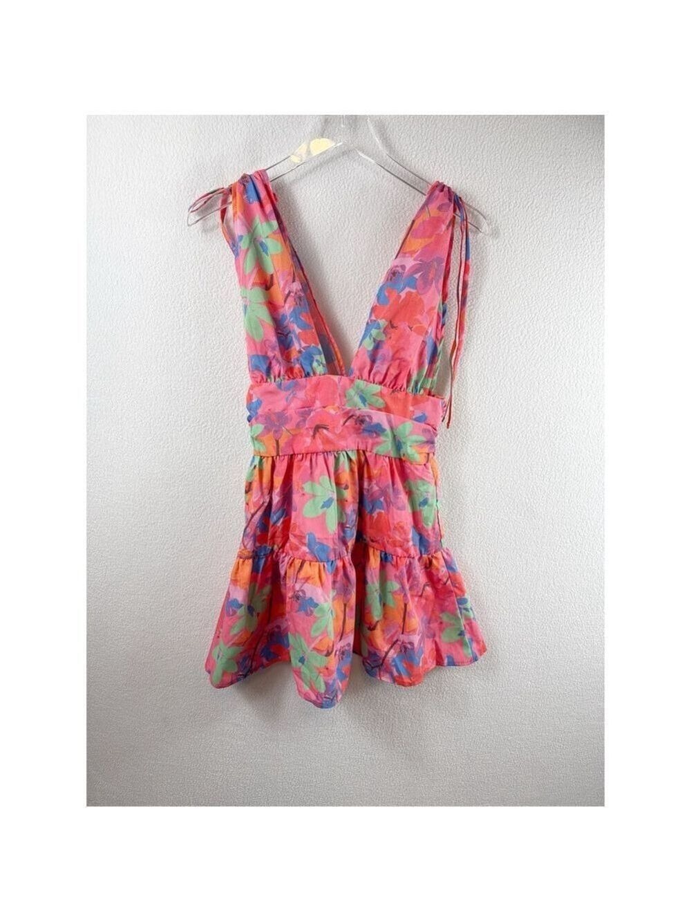 NWOT AsYou Vibrant Floral Mini Dress Size 6 - Picture 2 of 5